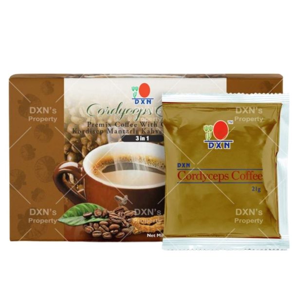 DXN Cordyceps Coffee, Cordyceps mantarı özü eklenerek 1.kalite Brezilya kahvesinden özel olarak formüle edilmiştir. DXN Cordyceps Coffee'nin benzersiz formülü, gününüzü yumuşatmak için pürüzsüz ve aromatik bir kahve yapar.